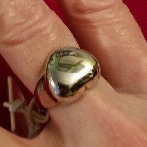 NWT Sterling silver puffy heart ring, size 5.5